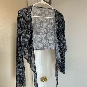 SHEIN bathing suit cover up Dark Floral XL